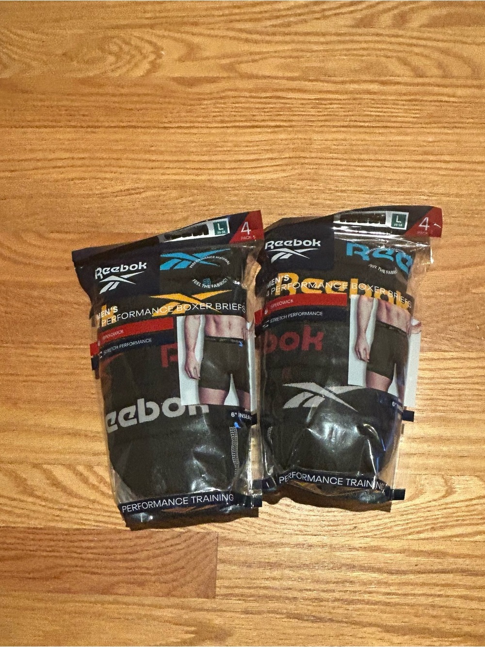 Reebok Black Men’s Performance Boxer Briefs - 8 Pack